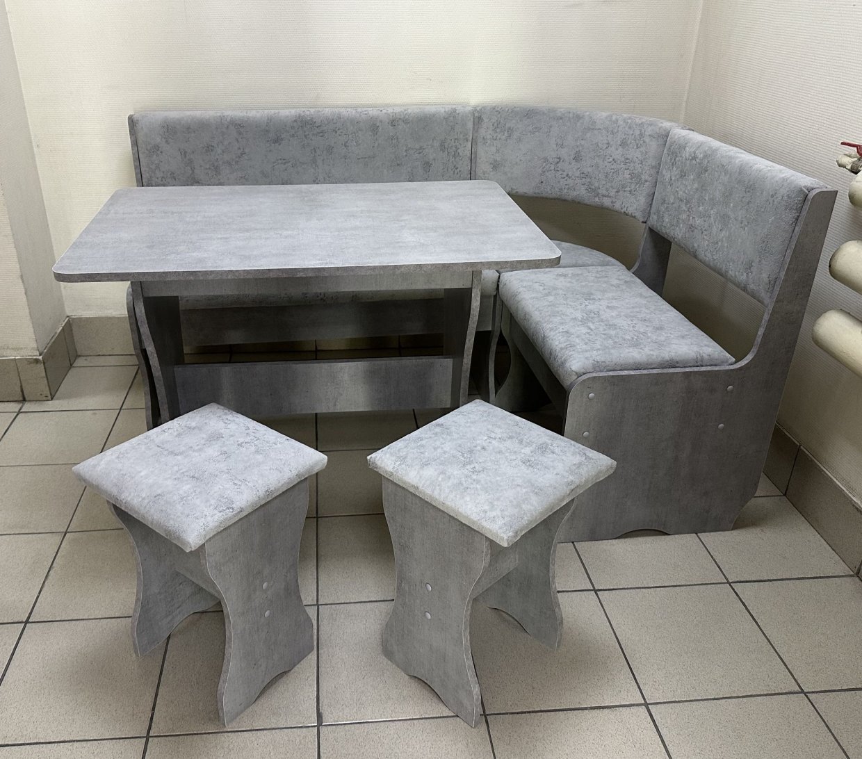 Кухонный уголок Миссия V велюр (сириус) в Мирном - mebel154.com