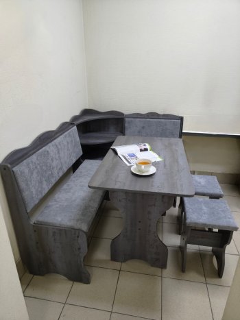 Кухонный уголок Миссия с полкой ткань в Мирном - mebel154.com