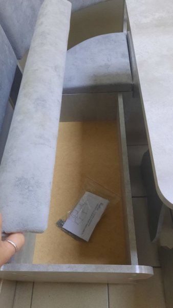 Кухонный уголок Миссия V велюр (цемент) в Мирном - mebel154.com