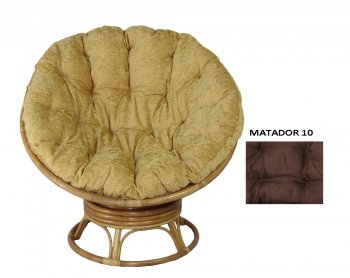 Кресло Papasan Swivel (Ротанг №4, ткань Matador 010) в Мирном - mebel154.com