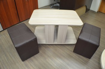 Журнальный стол с пуфиками (миссия) в Мирном - mebel154.com