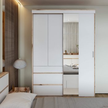 Шкаф-купе Брауни 1.5м в Мирном - mebel154.com