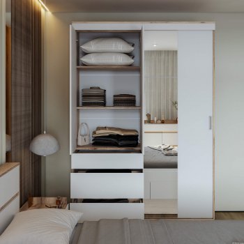 Шкаф-купе Брауни 1.5м в Мирном - mebel154.com