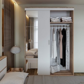 Шкаф-купе Брауни 1.5м в Мирном - mebel154.com