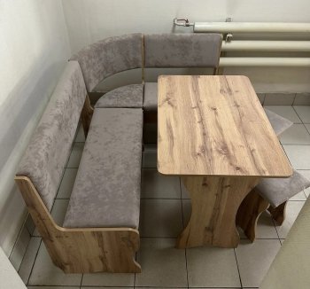Кухонный уголок Миссия V велюр (дуб вотан) в Мирном - mebel154.com