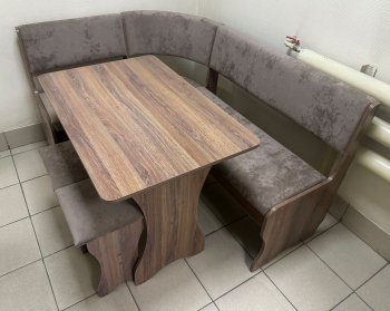 Кухонный уголок Миссия  V велюр(коричневый) в Мирном - mebel154.com