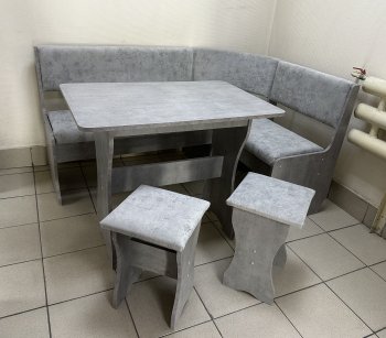 Кухонный уголок Миссия V велюр (сириус) в Мирном - mebel154.com