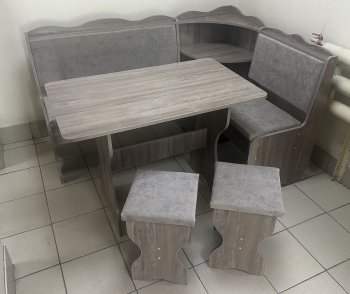 Кухонный уголок Миссия с полкой, ткань(локи) в Мирном - mebel154.com