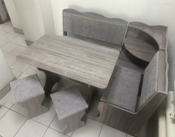 Кухонный уголок Миссия с полкой, ткань(локи) в Мирном - mebel154.com