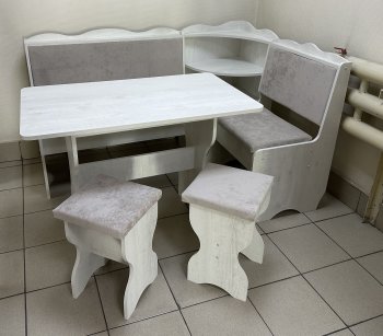 Кухонный уголок Миссия с полкой ткань в Мирном - mebel154.com