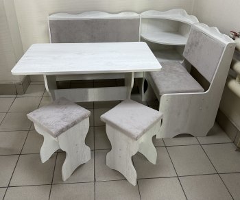 Кухонный уголок Миссия с полкой ткань в Мирном - mebel154.com