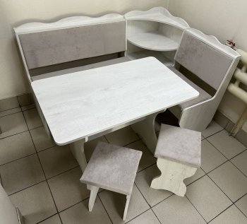 Кухонный уголок Миссия с полкой ткань в Мирном - mebel154.com