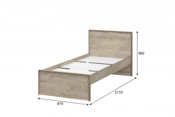 Кровать 0.9м Этна в Мирном - mebel154.com