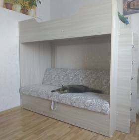 Кровать двухъярусная с диваном в Мирном - mebel154.com