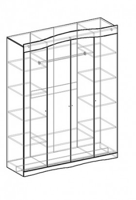 Шарлота шкаф 4-х створчатый в Мирном - mebel154.com