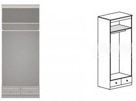 Шкаф 2-х дверный Амалия СБ-990 в Мирном - mebel154.com