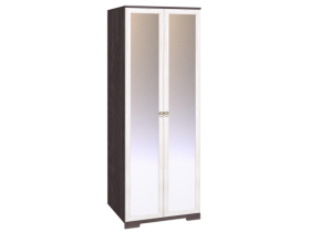 Шкаф для одежды 2-х дверный с зеркалом 12-2 Бриз в Мирном - mebel154.com