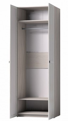 Шкаф для одежды 2-х дверный с зеркалом 54-2 Марсель в Мирном - mebel154.com