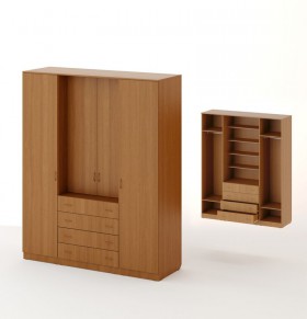 Шкаф распашной 4-х створчатый с 2 ящиками в Мирном - mebel154.com