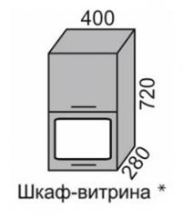 Шкаф верхний 720 ВШ 40-2В витрина горизонтальный Алеся Эконом в Мирном - mebel154.com
