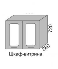 Шкаф верхний 720 ВШ 60В витрина Алеся Эконом в Мирном - mebel154.com