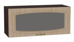 Шкаф верхний горизонтальный со стеклом Сити ШВГС 800 в Мирном - mebel154.com
